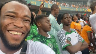 •NIGERIA VS COTE D’IVOIRE AFCON FINAL MATCHDAY VLOG  RELIVE THE GAME WITH ME💯😮‍💨 [upl. by Ahsenek]