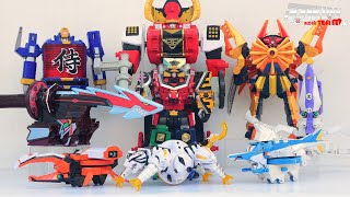 All DX Gattai Samurai Sentai Shinkenger 2009 DX 侍戦隊シンケンジャー Power Rangers Samurai Megazord 4k [upl. by Zampino]