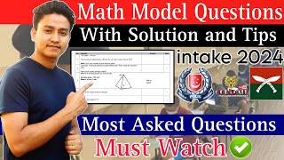 Math Model Questions  With Solution amp Tips  Intake 2024 [upl. by Faythe395]