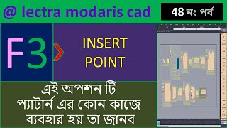 F 3 INSERT POINT এই অপশন টি প্যাটার্ন এর কোন কাজে ব্যবহার হয় তা জানব [upl. by Copland]