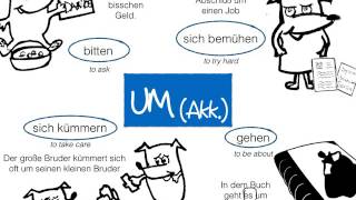 Learn German  Verben mt Präpositionen  Teil 4 um [upl. by Lorrayne]