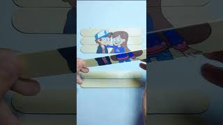 Dipper pines and mabel pines stick puzzle arts drawing gravityfalls shorts [upl. by Tterb754]