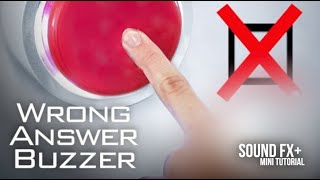 Buzzer  Wrong Answer  Sound Effect [upl. by Rogovy]