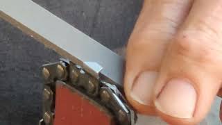 Square filing chainsaw chain [upl. by Nemajneb]