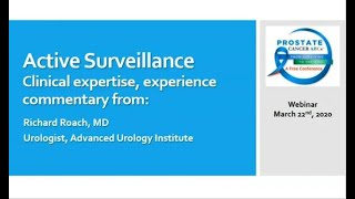 Active Surveillance in Prostate Cancer Case Studies w Dr Richard Roach [upl. by Haela]