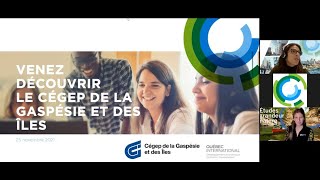 Webinaire  Cégep de la Gaspésie et des Îles [upl. by Ynos209]