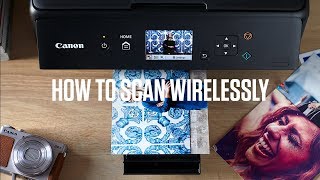 Canon PIXMA TS Series How to scan wirelessly [upl. by Berner449]