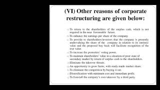 Meaning Significance of Corporate Restructuring [upl. by Ynaffat]