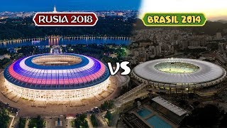 Estadios de Brasil 2014 VS Rusia 2018 [upl. by Draper]