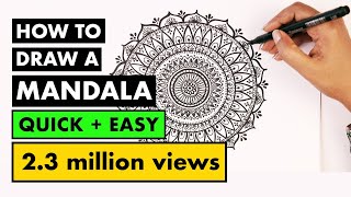 how to draw MANDALA ART for beginners  Vijayta Sharma [upl. by Sherrie670]