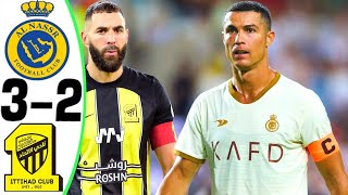 Al Nassr vs Al Ittihad 32  RONALDO vs BENZEMA  All Goals and Highlights 2023 [upl. by Ethel]