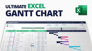 How to create Ultimate Excel Gantt Chart for Project Management with Smart Dependency Engine [upl. by Nnylatsirk235]