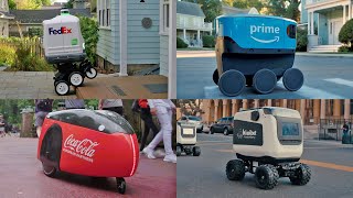 Delivery Robots See Amazon and FedExs future helpers [upl. by Ysnat]