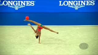 AVERINA Arina RUS  2017 Rhythmic Worlds Pesaro ITA  Qualifications Ball [upl. by Ronaele]