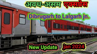 Avadh Assam Express । Dibrugarh to Lalgarh jn Train no15909। [upl. by Sucramej84]