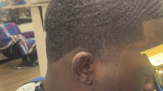 Barber Tutorial 360 Wave  Taper Fade Tutorial  How To Cut Hair [upl. by Ahtoelc678]