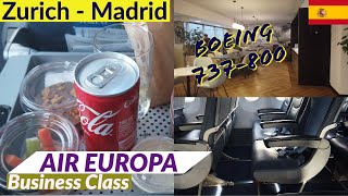 Is it bueno Air Europas Business Class on the Boeing 737800  Zurich to Madrid [upl. by Ytsenoh]