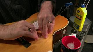 How to Remove an Acoustic Guitar Pickguard Scratch Plate and Install a Clear Pick Guard [upl. by Jacquet236]