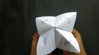 How to make paper fortune teller  Paper fortune teller  Origami fortune teller [upl. by Ijuy24]