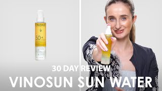 30 Day Team Review Caudalie Vinosun Protect Very High Protection Sun Water SPF50 150ml [upl. by Imelda]