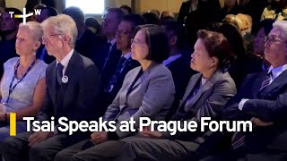 Former President Tsai Speaks at Human Rights Forum in Prague｜TaiwanPlus News [upl. by Sumer]