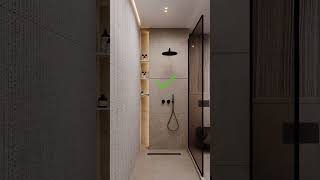 How to add extra storage in your shower beforeandafter interiordesign bathroomtrends [upl. by Cece987]