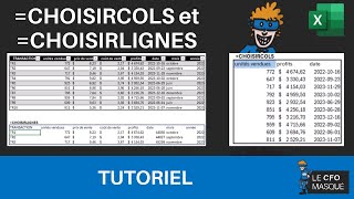 Maîtrisez CHOISIRCOLS et CHOISIRLIGNES  📊✨ EXCEL 365 [upl. by Arezzini]