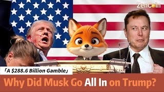 A 2886 Billion Gamble Why Did Elon Musk Go All In on Donald Trump [upl. by Rayle]