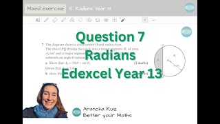 Mixed questions 5 Radians Question 7 Year 13 Edexcel [upl. by Rodger]