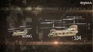 Syma S34 Chinook Military 24G Helicopter [upl. by Domeniga587]