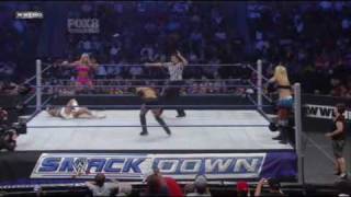 WWE SmackDown 572010 Michelle McCool amp Layla w Vickie Guerrero vs Tiffany amp Kelly Kelly [upl. by Lazar]