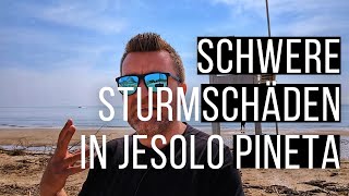 Schwere Sturmschäden in Jesolo Pineta [upl. by Oisorbma]