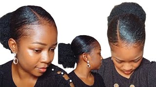 thick 4c hair type packing gel hairstyle tutorial updo hairstyles hairtutorial bunhairstyle [upl. by Naghem]