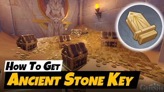 How to Get Ancient Stone Key  Since Her Foes Rage Like Great Waters Quest  Genshin Impact 34 [upl. by Eliseo]