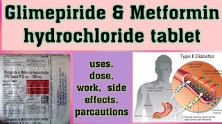 Glimepiride amp Metformin hydrochloride tablet Isryl tablet usesdoseworkside effectsparcautions [upl. by Eseerahs]