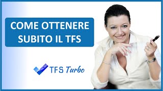 ANTICIPO TFS come ottenere subito lanticipo del tfs [upl. by Ardnosac]