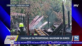 Duha ka balay sa Prosperidad naugdaw sa sunog [upl. by Jos]