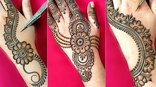 Top 3 stylish back hand mehndi design  Mehndi design  easy amp simple mehndi  Mehndi  Mehandi [upl. by Eldwon]