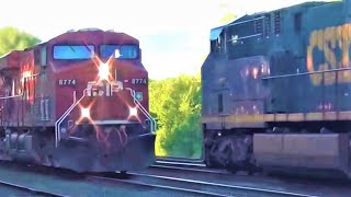 Canadian Pacific Train Meets CSX Train [upl. by Evy]