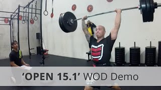 CrossFit quotOPEN 151quot amp quot151aquot WOD Demo  120 Reps 225 lbs [upl. by Ahtelra]