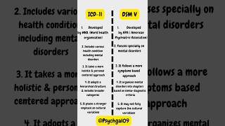 Difference between ICD 11 and DSM 5 🤓 psychiatry mentalhealth students [upl. by Claudie]