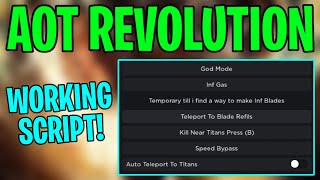 Attack on Titan Revolution Script GUI  Hack AUTO FARM SPEED amp MORE PASTEBIN 2024 [upl. by Noinatrad]