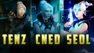 TENZ VS SEOLDAM VS CNED  JETT MONTAGE  VALORANT MONTAGE HIGHLIGHTS [upl. by Amzu]