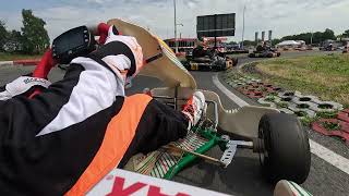 Chasing KZ shifter kart with Rotax Max 125 EVO senior  Tony Kart  19 Juli 2024 Circuit De Landsard [upl. by Dilan]