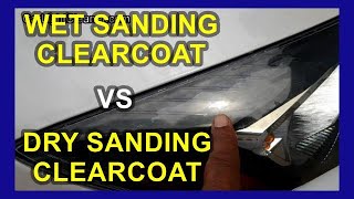 Wet Sanding Clear Coat headlights VS Dry Sanding [upl. by Antons]