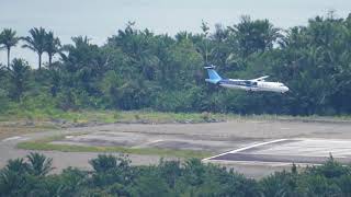 ATR 72500 Pesawat Trigana Air Landing di Bandara Sentani Jayapura Papua [upl. by Ziul]