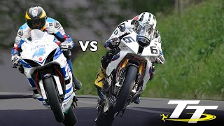 Isle of Man TT ROAD RACES  GUY MARTIN vs MICHAEL DUNLOP  Greatest Show on Earth [upl. by Zeni748]