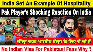 Babar Azam amp Pak Medias Reaction On Indias Hospitality  No Indian Visa For Pakistani Fans Why [upl. by Annaik855]