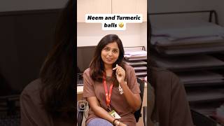 Neem and turmeric ball daisyhospital coughmedicine drsharmika coughremedy doctor [upl. by Yhtommit]