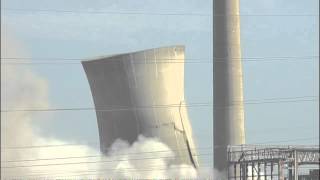 Explosions demolish power station cooling towers in Kent [upl. by Mandler]